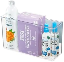 iDesign Magnetic Large Clear Plastic Organizer Bins by iDesign
