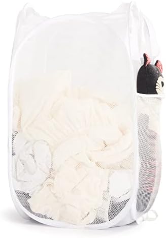 TECHMILLY Collapsible Mesh Pop Up Laundry Hamper by TECHMILLY