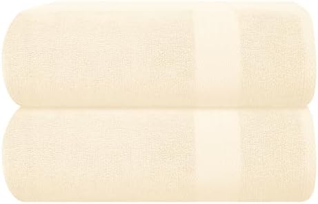 GLAMBURG Premium Cotton Oversized 2 Pack Bath Sheet 35x70-100% Pure Cotton by GLAMBURG