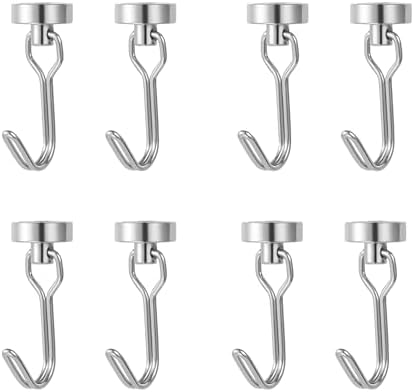 Magnetic Hooks 8 Pack – 40Lbs Heavy Duty Neodymium Magnets by Foumiyfa