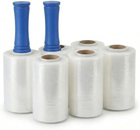 6 Pack Stretch Film Wrap for Moving, 5 Inch x 1000ft 80 Gauge Clear by Unknown