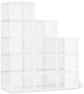 Amazon Basics Stackable and Foldable Clear Shoe Storage Organizer Box by AmazonBasics