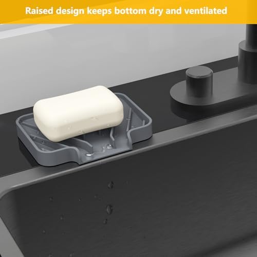 Sponge Holder for Kitchen Sink, 4.9"×3.7" Soap Tray - Image 2