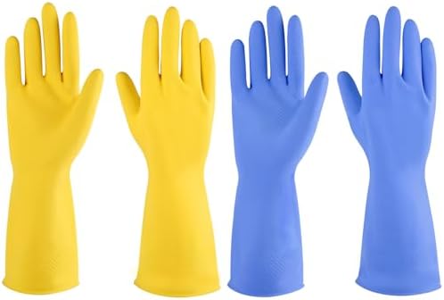Rubber gloves dishwashing 2 or 4 Pairs by IUCGE