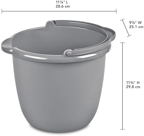 10 Qt. Spout Pail Classic Titanium, Washing Cars and Gardening - Image 2