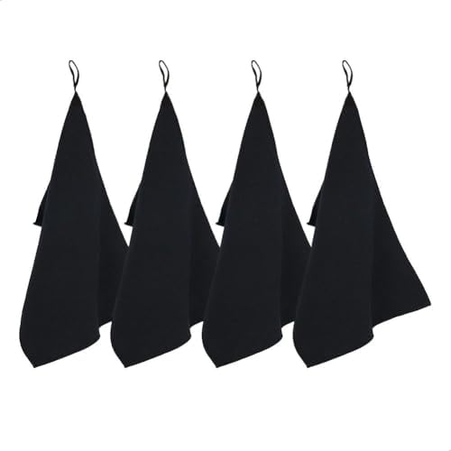 watchget Microfiber Cleaning Cloth, Barista Micro Towels 4 Pack Black by watchget