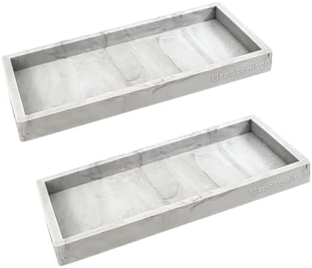 Spacewiser Countertop & Vanity Silicone Tray – 2 PC Small 7.7" Soap Tray by Spacewiser