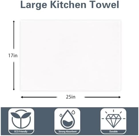 PY HOME & SPORTS Dish Towel Set, 100% Cotton Waffle Weave Kitchen Towels 8 - Image 4