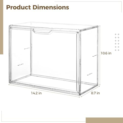 Clear PET Storage Boxes, Stackable Dustproof Display Cases - Image 4
