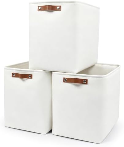 Bagnizer Large Fabric Storage Baskets | 50L Storage Bins, Decorative Linen by Bagnizer