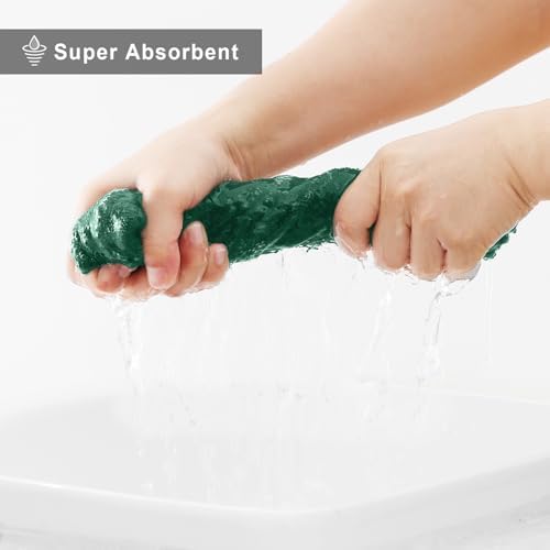 Homaxy 12 Pack Super Soft Absorbent Dish Towels, Dark Green - Image 6