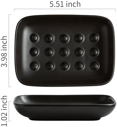 Miamolo Soap Dish, Ceramic Soap Holder Shower Soap Dish - Image 6