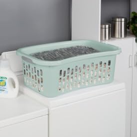 Sterilite HipHold Laundry Basket, Plastic Rectangle Clothes Hamper, 6 Pack - Image 5