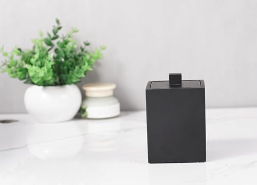 Resin Square Canister with Lid, Bathroom Qtip Holder, Cosmetics Makeup - Image 6