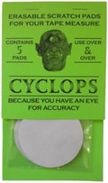 CYCLOPS Erasable Scratch Pad for Tape Measure, Peel & Stick, Jobsite Tough by CYCLOPS