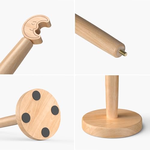 KitchLife Cute Wooden Paper Towel Holder Countertop - Image 6