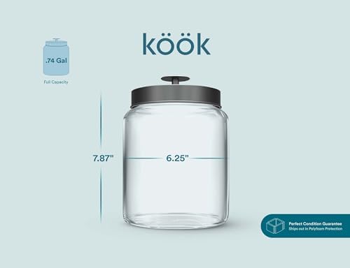KooK Glass Kitchen Canister Set, Food & Storage Containers - Image 6