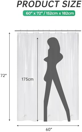 AmazerBath Plastic Shower Curtain, 60 x 72 Inches PEVA Heavy Duty Clear Shower - Image 6