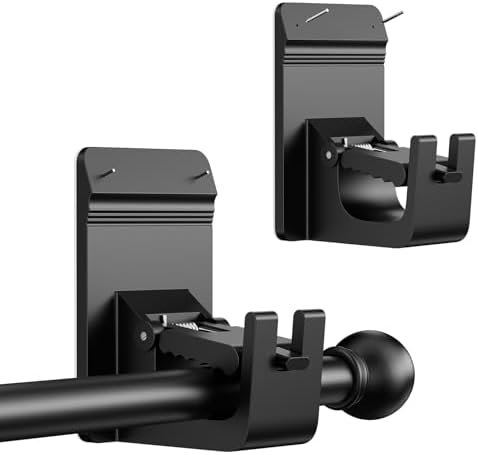 Universal Heavy Duty Curtain Rod Brackets, No Drill Curtain Rod Brackets by CTBOM