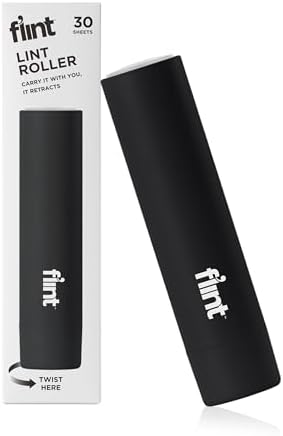 Flint Classic Black Retractable Mini Lint Roller by Flint