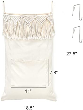 Mkono Macrame Hanging Laundry Hamper - Image 5