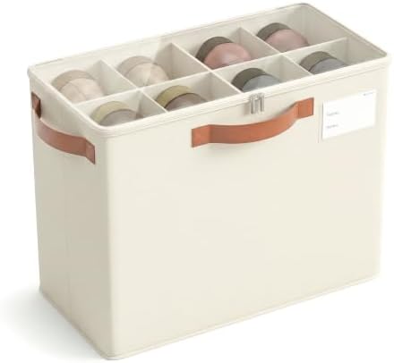 Varhomax Shoe Organizer Box for Closet, Foldable Storage Basket by Varhomax
