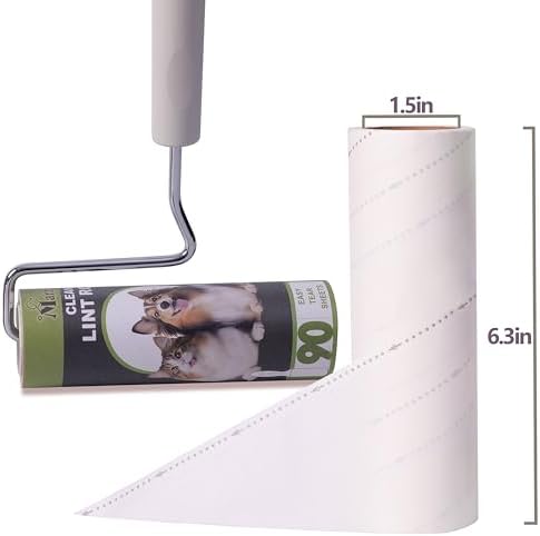 Extra Sticky Large Surface Lint Roller, 6.3'' Giant Lint Roller Refills - Image 4