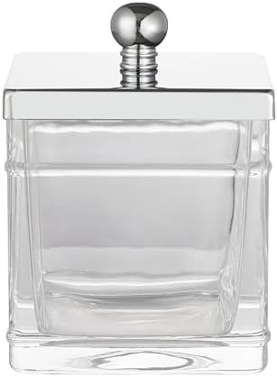 Clear Transparent Hotel Style Apothecary Tempered Glass Canister Jar W/ Matte by IndecorHome