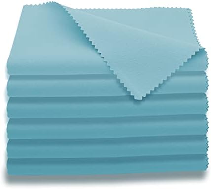 AAwipes Guitar Cloths Microfiber Blue 6pcs 12"x12" Plush Polishing Cloths by AAWipes