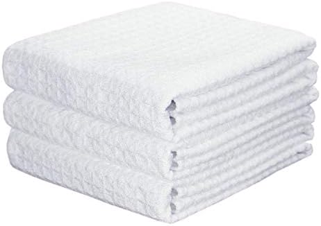 Waffle Weave Kitchen Towels Dish Towels, 3 Pack, 16x24 Inch by VeraSong