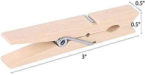 500pcs Large Wooden Clothespins - Image 4