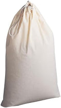 Household Essentials Cotton Laundry Bag, 100% Cotton, Drawstring Top by HouseholdEssentials