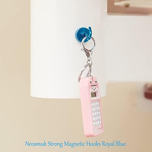 Neosmuk Magnetic Hooks for Cruise Cabins, 40lb Heavy Duty, Royal Blue, 6 Pack - Image 3