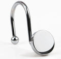 Silver Chrome Shower Curtain Hooks: Rust Proof Metal Curtain Rings by PopKozzi