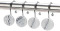 12 Pc Marble Shower Curtain Hooks Rustproof Resin Decorative Curtain Rings by Unknown