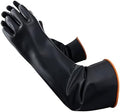 22" Chemical Resistant Gloves, Reusable Heavy Duty Long Rubber Glove, by Nobgum