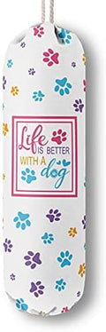 Funny Life Is Better With A Dog, Grocery Bags Holder Organizer by HiLus