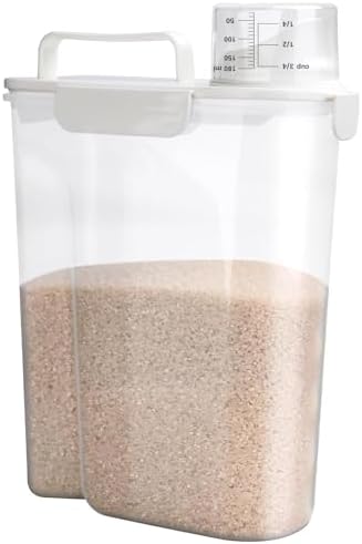 Viretec Rice Storage Container, 5 to 10lb Dry Food Airtight Dispenser, Pet Dog by Viretec