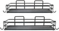 Shower Caddy Basket Shelf, 2 Pack Black Stainless Steel Organizer by RoyalHouse