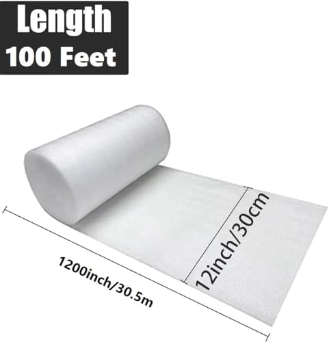 12"x 100' Foam Wrap Rolls for Moving Packing Foam Roll Packing Materials - Image 2