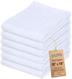 Thick Cotton Napkins – Flour Sack Napkin by LITOLinenandTowel