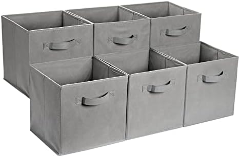 Amazon Basics Collapsible Fabric Storage Cube Bins Organizer by AmazonBasics