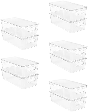Vtopmart 10pcs Clear Stackable Storage Bins by Vtopmart