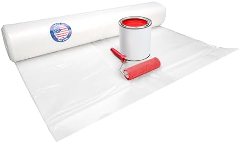 IDL Packaging Clear 4 mil Construction Plastic Sheeting, Slide&Slip by IDLPackaging