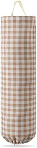 Gingham Plastic Bag Holder for Grocery Bag by Unknown