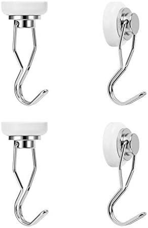 Ant Mag Swivel Magnetic Hooks 80lbs White 4 Pack by AntMag