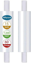 15in x 1200ft Heavy Duty Shrink Wrap Rolls, Stretch Wrap by Hiflycord