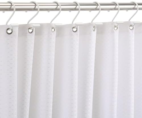 White Shower Curtain Hooks, Rust Proof Shower Curtain Rings - Image 4