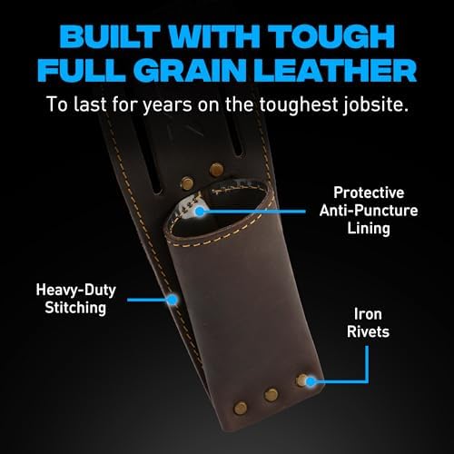 OX Tools Leather Tool Holsters & Pouches – Hammer, Tape Measure, Utility & - Image 3