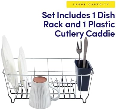 Dish Drying Rack & Cutlery Holder 2 Piece Set - Image 3